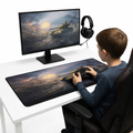 Mousepad Gamer XL "Tanque de Acero" 90x40 cm