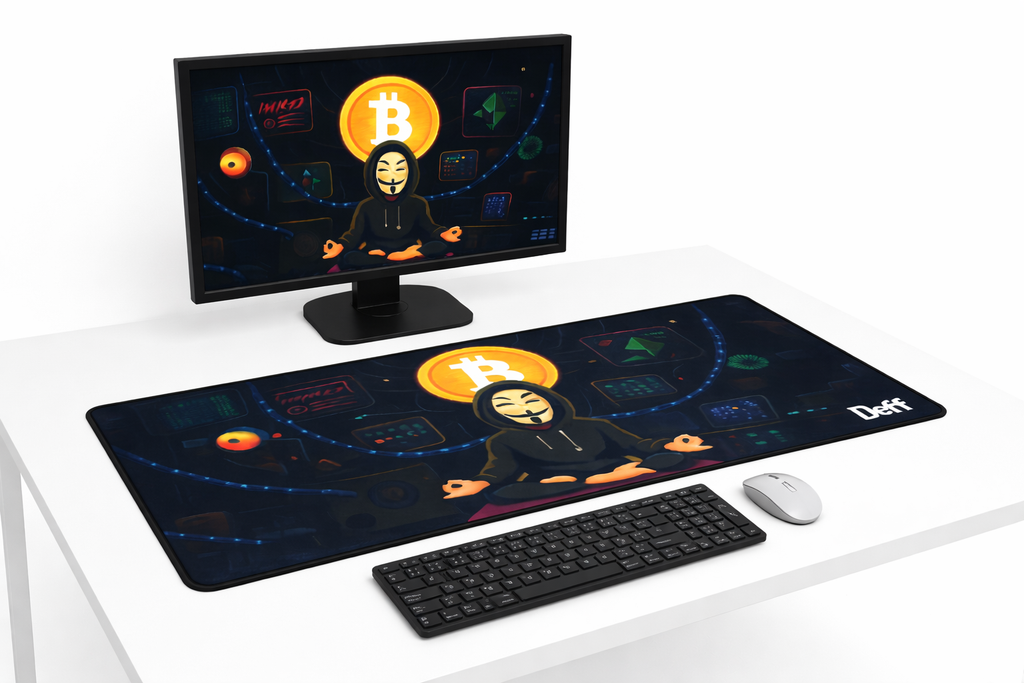 Mousepad Gamer XL "Crypto Zen Hacker" 90x40 cm