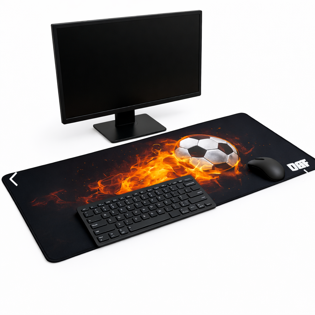 Mousepad Gamer XL "Pelota en Llamas" 90x40 cm
