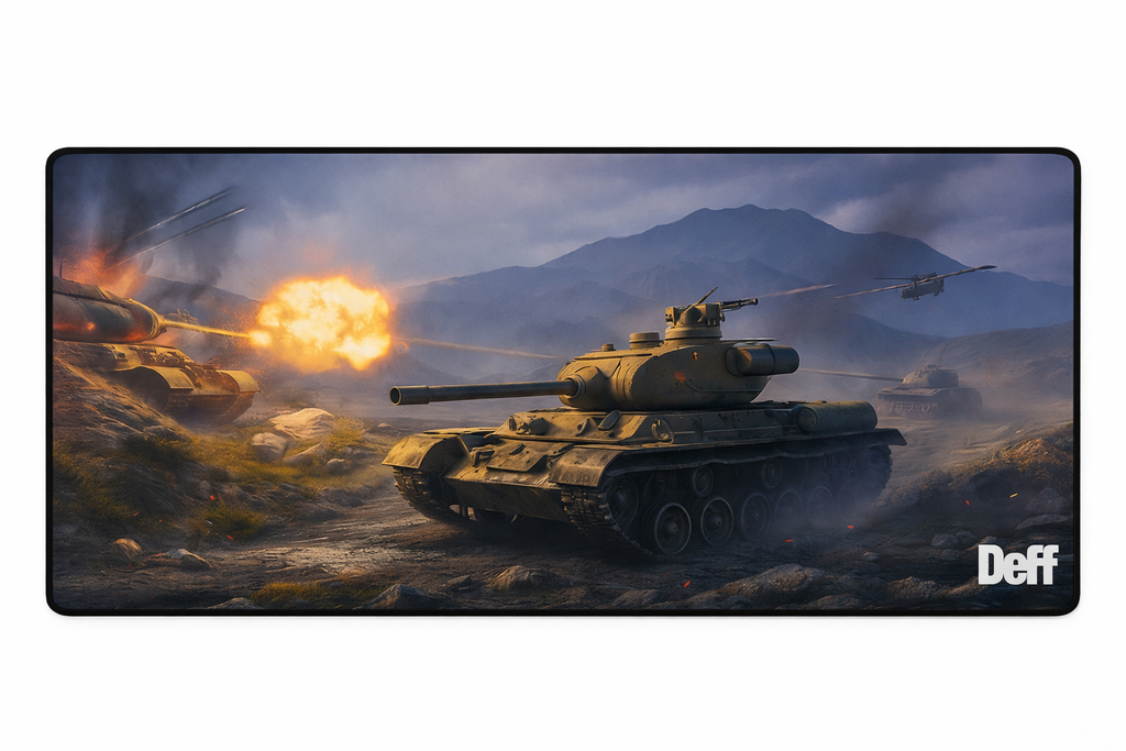 Mousepad Gamer XL "Tanque de Acero" 90x40 cm