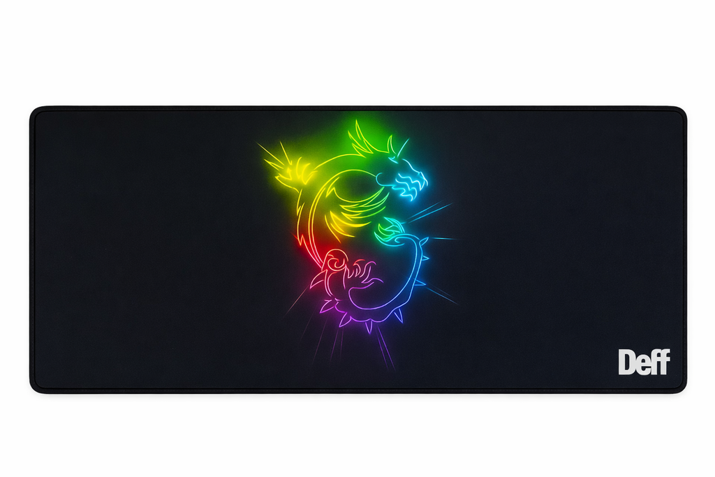 Mousepad Gamer XL "Neon Dragon Aura" 90x40 cm