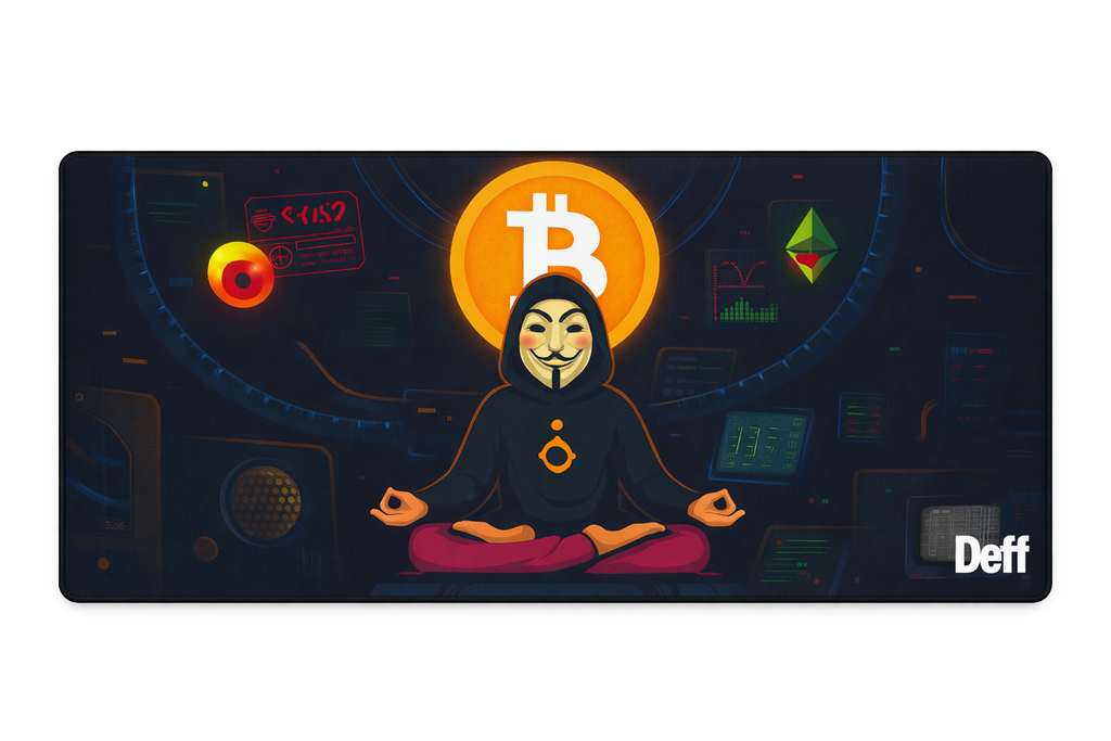 Mousepad Gamer XL "Crypto Zen Hacker" 90x40 cm
