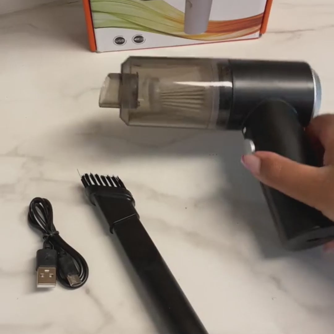 Aspiradora Portátil Inalámbrica 120W – Limpieza Precisa para Teclados, Setup, Auto y Hogar